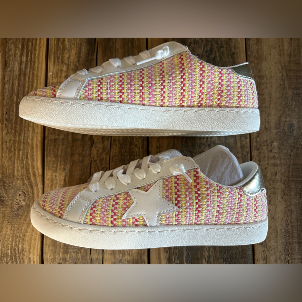 Vintage Havana Carla Tweed Sneakers Women’s 7.5 Multicolor Fashion Trainers NIB - Picture 5 of 10